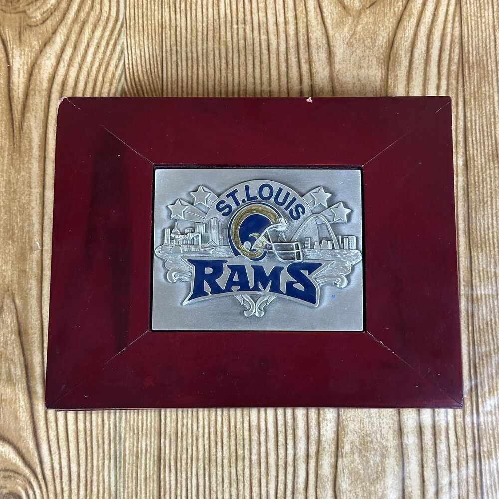 St. Louis Rams Jewelry Box 7x5.5” Trinket Box Cigar Box Los Angeles Rams